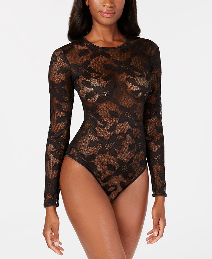 Calvin Klein CK Black Lily Lace Bodysuit QF4785 & Reviews - Bras, Underwear  & Lingerie - Women - Macy's