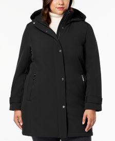 Plus Size Water Resistant Hooded Raincoat