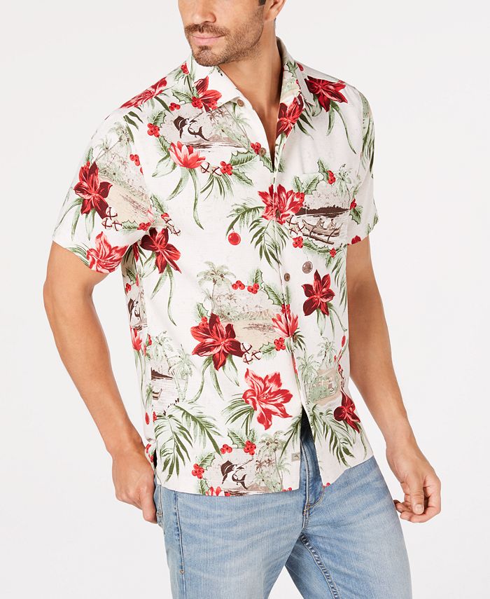 Tommy Bahama Men's Honolulu Holiday Silk Hawaiian Shirt - Macy's