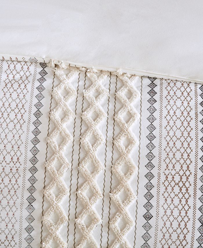 INK+IVY Imani 3Pc. Full/Queen Cotton Duvet Cover Mini Set Macy's