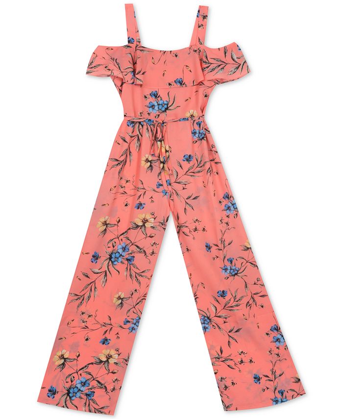 Rare Editions Big Girls Floral-Print Jumpsuit & Reviews - Dresses - Kids - Macy's