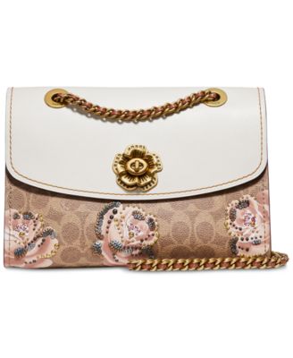 coach rose print purse