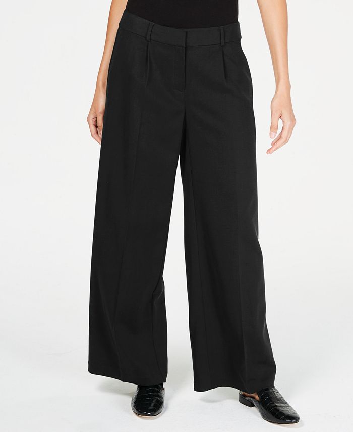 Eileen Fisher Tencel™ Pleated Wide-Leg Pants, Regular & Petite - Macy's