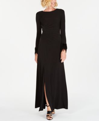 calvin klein ruched gown