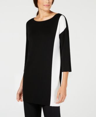Eileen Fisher - Colorblocked Boat-Neck Sweater