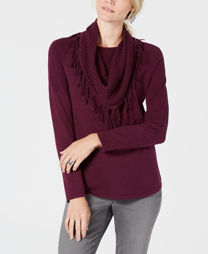 Macys cowl neck sweater sale