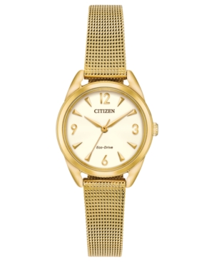 image of Citizen Drive from Citizen Eco-Drive Women-s Gold-Tone Stainless Steel Mesh Bracelet Watch 27mm
