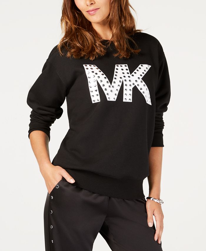 Michael Kors Studded Logo Sweatshirt, Regular & Petite Sizes & Reviews -  Tops - Women - Macy's