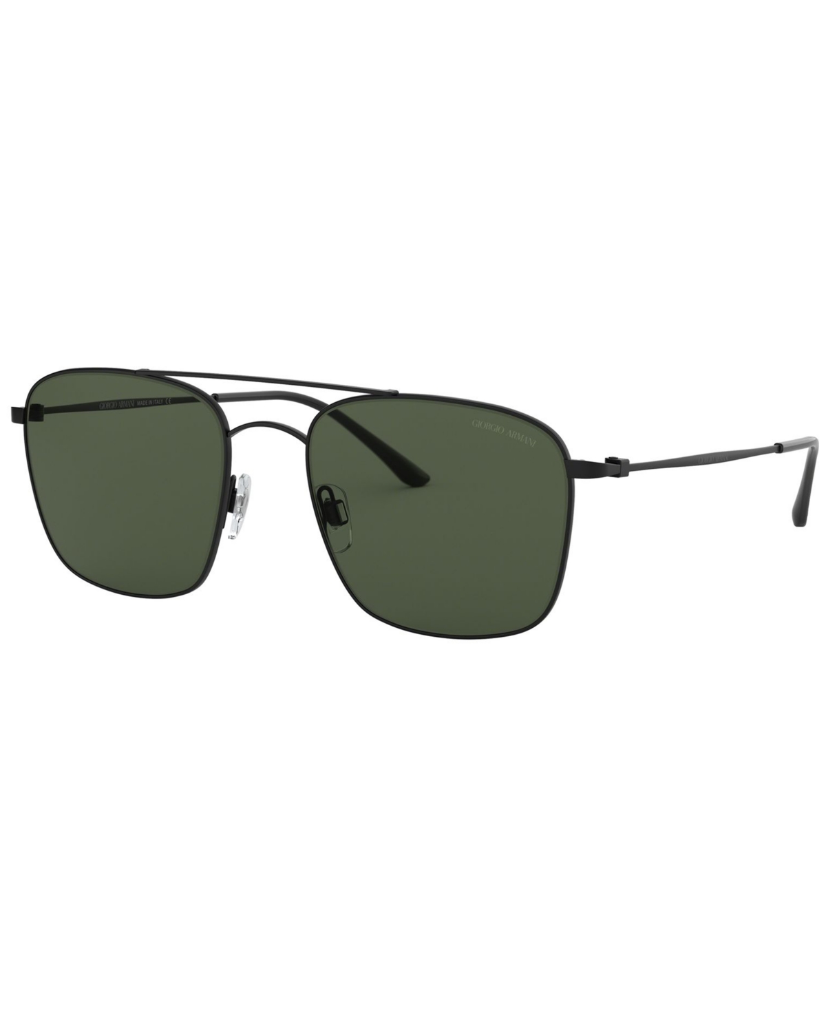 Shop Giorgio Armani Sunglasses, Ar6080 55 In Matte Black,green