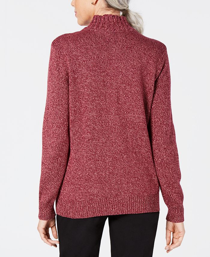 Karen Scott Petite Cotton HalfZip Sweater, Created for Macy's Macy's