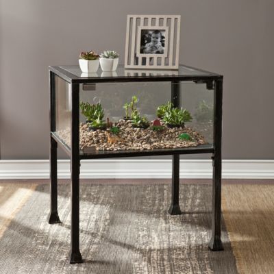 Southern Enterprises Terrarium Display End Table