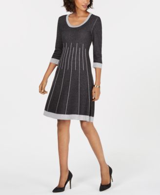 Nine West Striped Sweater Dress 