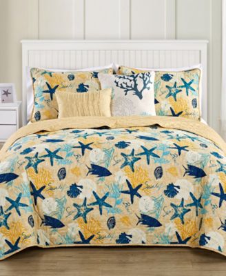 VCNY Home - Aquatic Reversible 4-Pc. Twin Quilt Set
