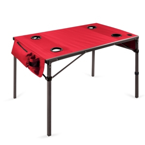 Oniva by Picnic Time Red Travel Table Portable Folding Table