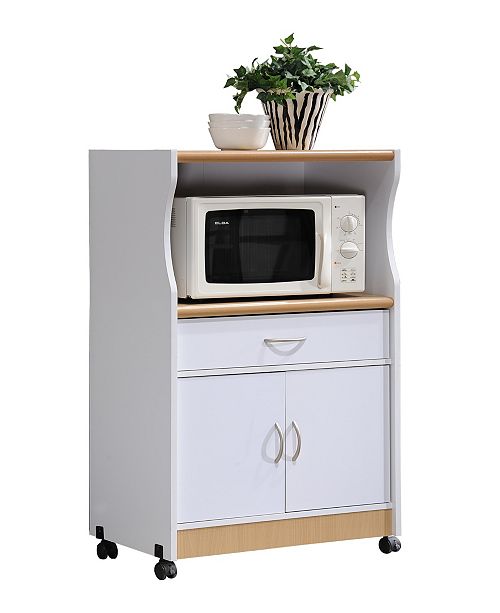 Hodedah Microwave Kitchen Cart Reviews Furniture Macy S