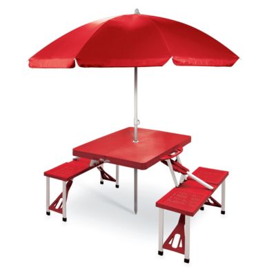 by Picnic Time Picnic Table Portable Folding Table with Seats