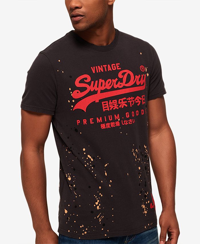 Superdry Men's Premium Goods Paint-Splatter Logo Graphic T-Shirt - Macy's