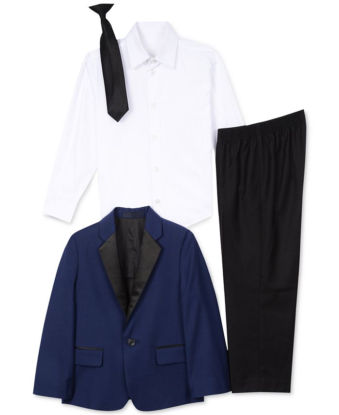 Boys' 5-Piece Tuxedo Set - Jacket, Shirt, Pants, Necktie & Bow Tie For Ages 6-16 Years - Formal Wear For Weddings, Graduation, Parties