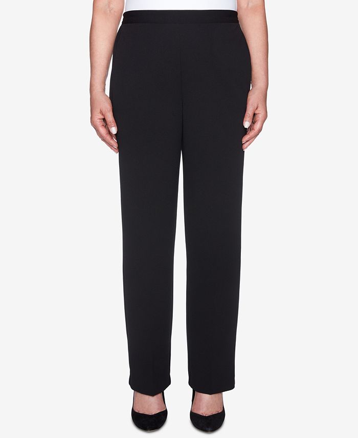 Alfred Dunner Petite Sutton Place Pull-On Straight-Leg Pants - Macy's