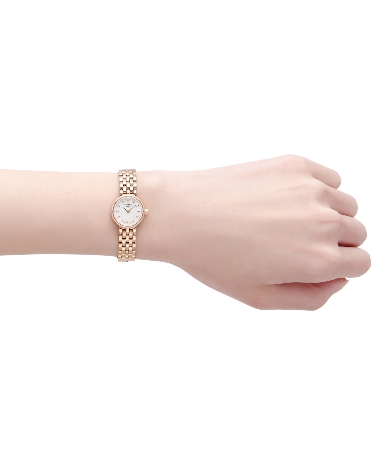 Shop Tissot Women's Swiss Lovely Rose Gold-tone Pvd Stainless Steel Bracelet Watch 20mm