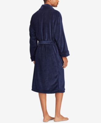 Men's Microfiber Plush Shawl Collar Robe