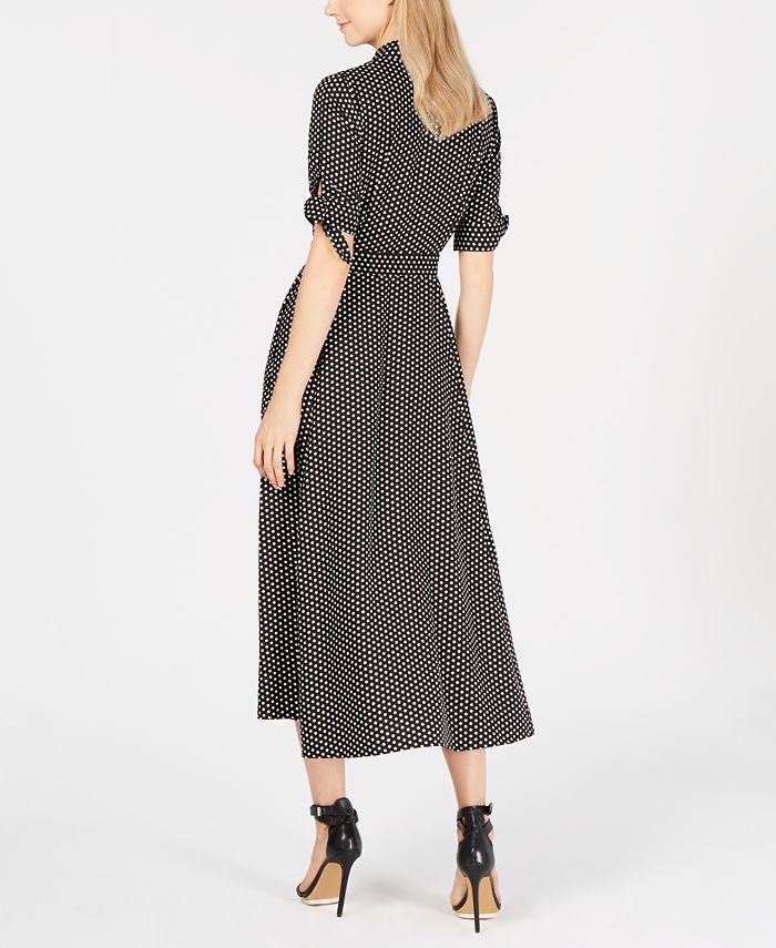 Calvin Klein Polka Dot Belted Maxi Shirtdress & Reviews - Dresses ...