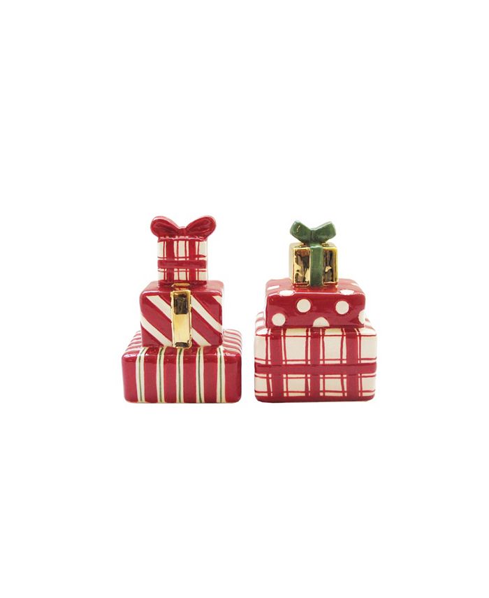 American Atelier Mistletoe Memories Presents Ceramic Salt Pepper Shaker Set Created For Macy S Reviews Serveware Dining Macy S