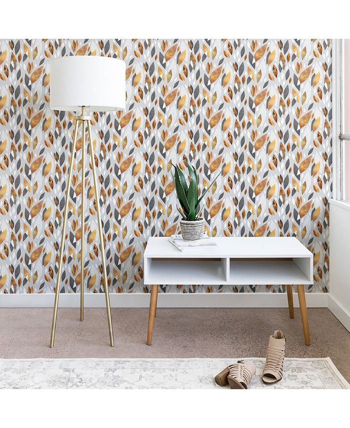 Deny Designs - Elisabeth Fredriksson Falling Gold Leaves Wallpaper