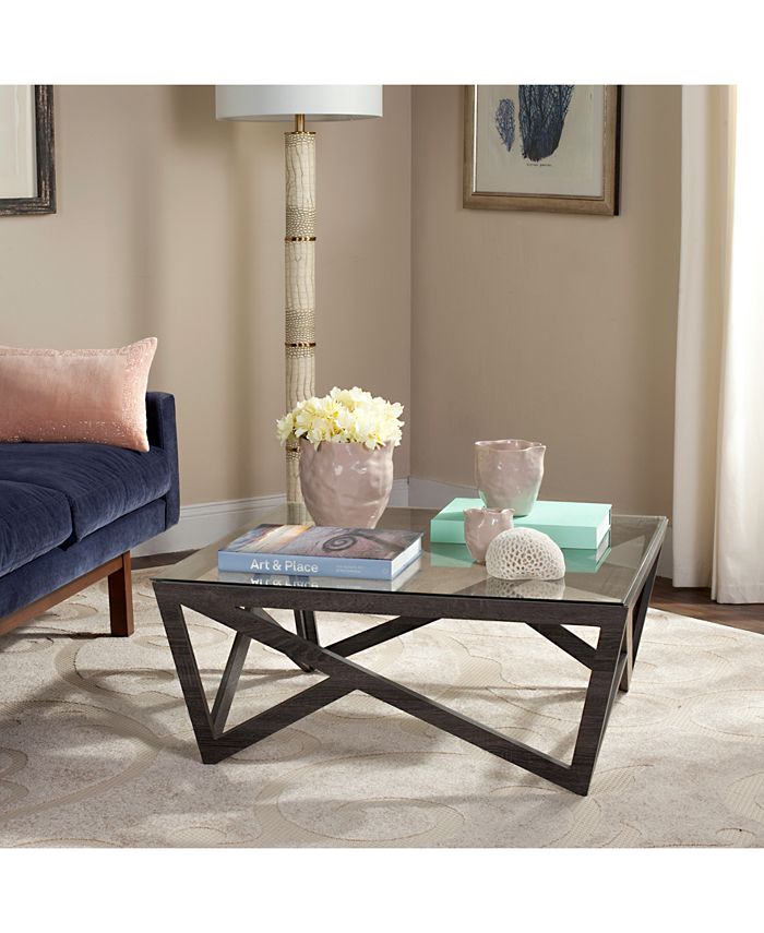 Safavieh Ralston Glass Top Coffee Table Macy's