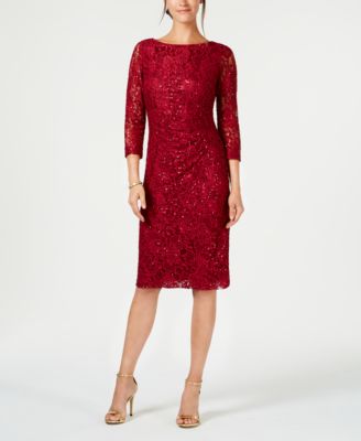 Jessica howard allover hot sale lace sheath dress