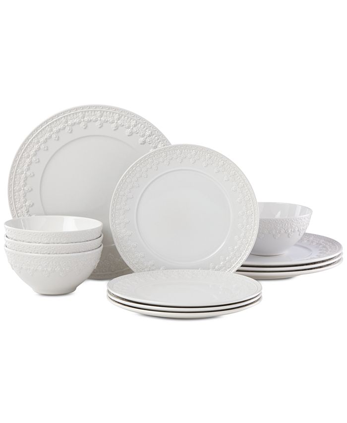 Lenox - Chelse Muse Fleur 12-Pc. Dinnerware Set, Service for 4