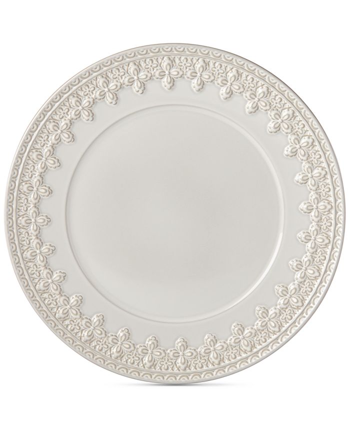 Lenox 885669 Chelse Muse Fleur - Piatto in gres porcellanato, colore: Bianco