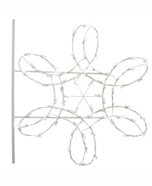 Vickerman 4 ½' Double Spiral Snowflake Commercial Pole Decoration With 66 Led Lights