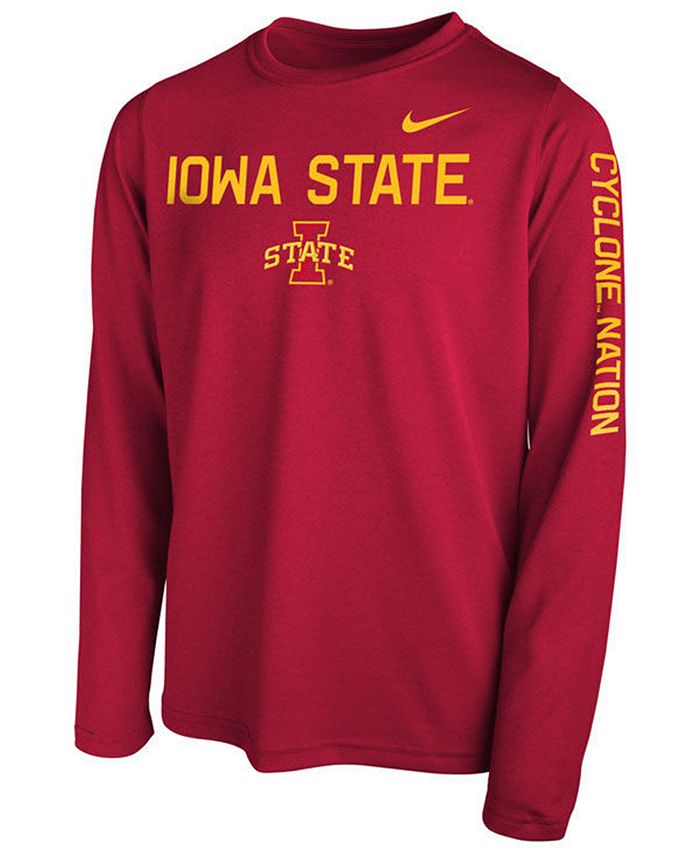 Nike Iowa State Cyclones Legend Long Sleeve T-Shirt, Big Boys (8-20 ...