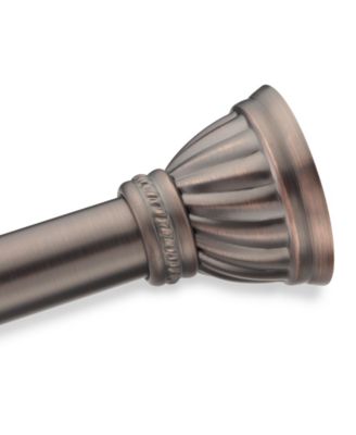 Elegant Home Fashions - Beaded Swirl Decorative Shower Rod - Oil Rubbed Bronze