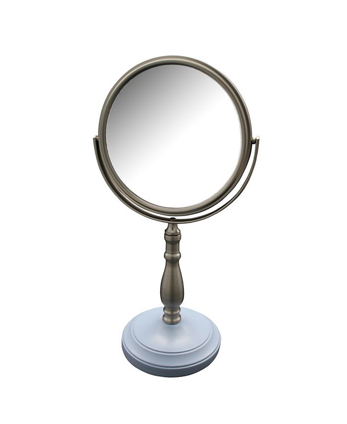 Elegant Home Fashions - Briggs Freestanding Bath Magnifying Makeup Mirror with Frost Blue base and Nana Pedestal