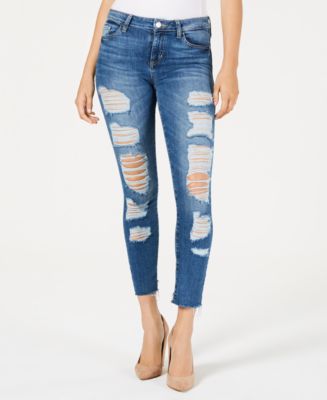 GUESS Ripped Skinny Jeans - Macy's