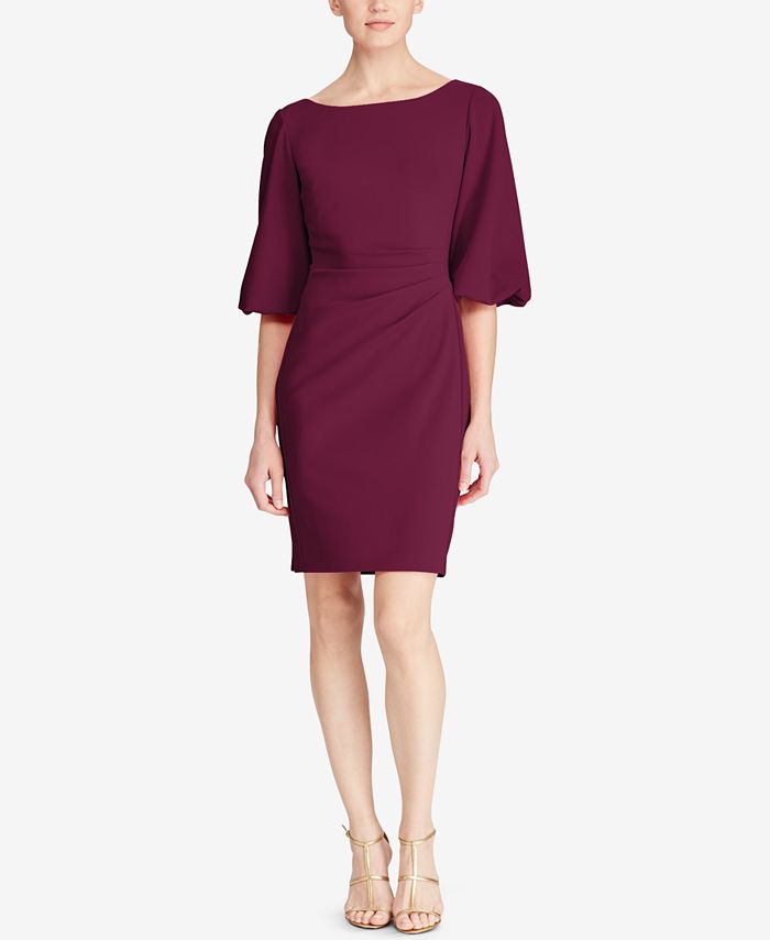 Lauren Ralph Lauren Pleated Jersey Dress & Reviews - Dresses - Women -  Macy's