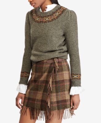 ralph lauren women's fair isle sweater