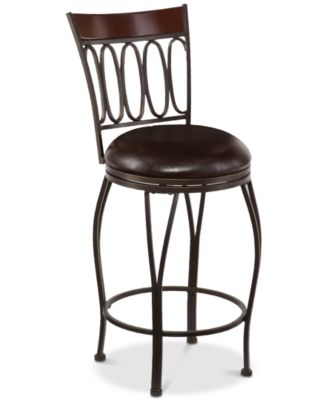 Southern Enterprises - Brookshore Swivel Counter Stool, Quick Ship