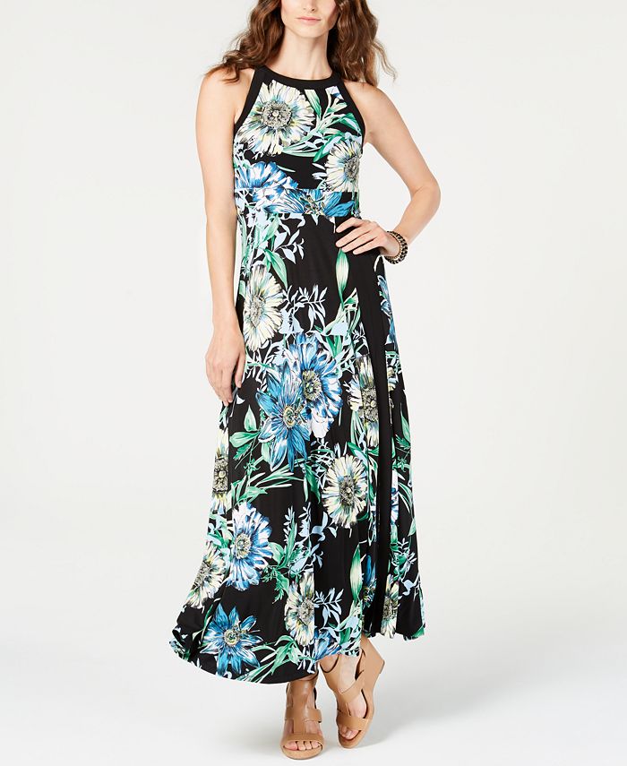 Inc International Concepts Womens Floral Print Wrap Dress Navy Floral Size Petite Xl