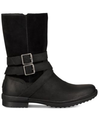 black leather ugg boots womens
