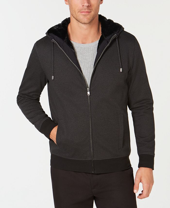 Alfani Men's Full-Zip Hoodie with Faux-Fur Lining, Created for Macy's ...