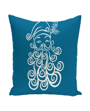 E By Design 16 Inch Turquoise Decorative Christmas Throw Pillow In Blue