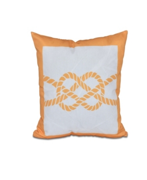 E By Design Nautical Knot 16 Inch Yellow Decorative Nautical Throw Pillow