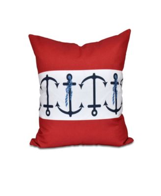 red nautical throw pillows