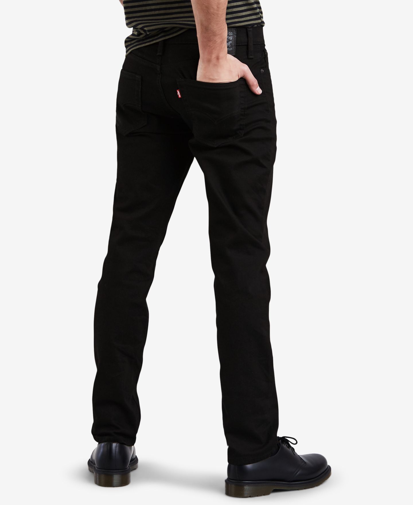 Мужские джинсы Levi's 511™ Slim-Fit, цвет: Чёрный потёртый — фото 6