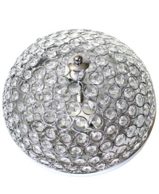 Elegant Designs 2 Light Elipse Crystal Flush Mount Ceiling Light