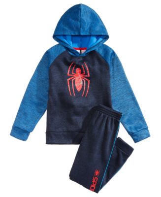 Marvel Toddler Boy 2pcs Spider-Man Childlike Longsleeves Hoodie and Sweatpants Set Blue