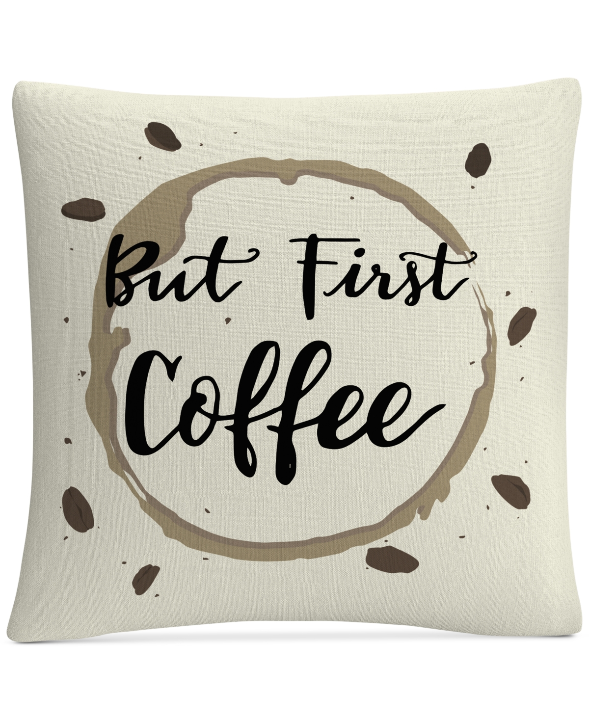 Abc But First Coffee Decorative Pillow, 16 x 16